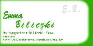 emma biliczki business card